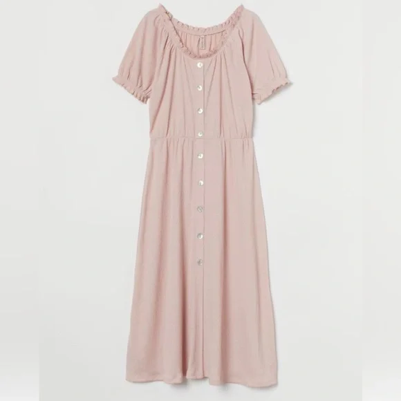 Pink Button-Front Dress - Picture 5 of 5